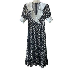 SHEIN floral maxi dress XS sunflower